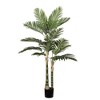 Zeus & Ruta Artificial Golden Cane Palm Tree with Black Plastic Pot for Indoor Outdoor Decoration, 1pc/Set - 2 of 4
