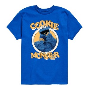 Boys' - Sesame Street - Cookie Monster Eating Short Sleeve Graphic T-Shirt - 1 of 4