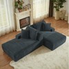 Dolonm 78.8" Double Sofa, Compressed Boneless Sofa Made of Corduroy, Requires No Installation,for Living Rooms Bedrooms - 3 of 4