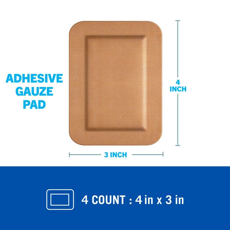 Nexcare Duo Adhesive Gauze Pads - 4ct, 5 of 13