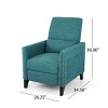 GDFStudio Alscot Contemporary Fabric Pushback Recliner with Nailhead Accents - 3 of 4