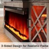 AMERLIFE Farmhouse LED Fireplace TV Stand with 3-Sided Glass Fireplace - 2 of 4