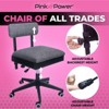 Pink Power Sewing Chair with Wheels and Adjustable Back Support - Hydraulic Armless Sewing Machine Chair for Crafting, Quilting - Sewing Furniture - 4 of 4