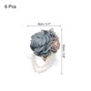 Unique Bargains Decorative Wedding Prom Party Artificial Rose Wrist Corsages 6 Pcs - 2 of 3