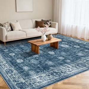 Area Rugs Washable Non-Slip Low Pile Ultra Soft Indoor Under Table Area Rug Carpet for Bedroom Living Room - 1 of 4
