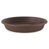 The HC Companies Classic Plastic 21 Inch Round Plant Flower Pot Planter Deep Saucer Drip Tray, Fits 21 Inch Pot, Chocolate Brown (12 Pack) - 2 of 4