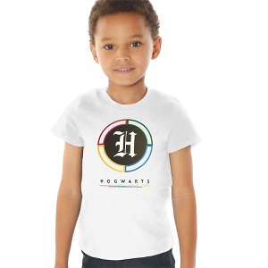 Toddler Boys' Harry Potter Hogwarts Old English 'H' Logo Inverted T-Shirt - 1 of 4