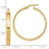 Black Bow Jewelry 4mm x 33mm (1 5/16 Inch) 14k Yellow Gold Domed Round Tube Hoops - 4 of 4