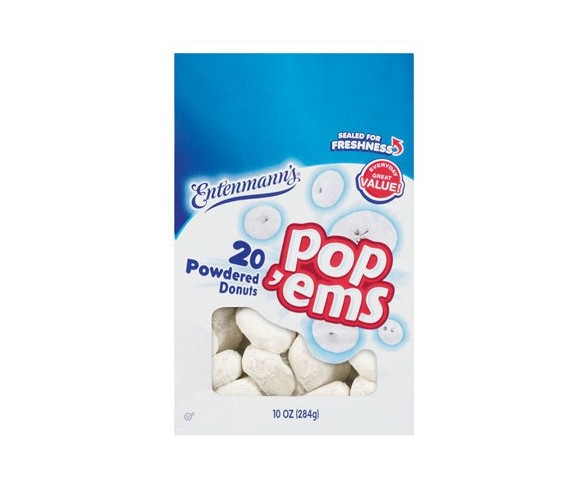 Entenmann's Pop 'Ems Powdered Donuts - 20ct/10oz