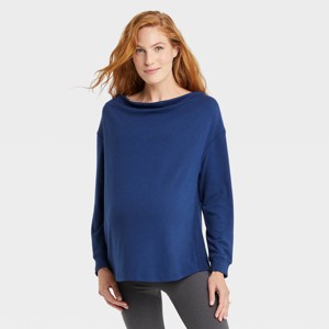 Rib-Knit Match Back Maternity Sweatshirt - Isabel Maternity by Ingrid & Isabel™ - 1 of 2