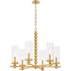 Quorum Lighting Lee Boulevard 6 - Light Chandelier in  Aged Brass - 3 of 4