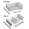 Adjustable Immersion Sink Dish Drying Rack with Stainless Steel Drain Basket - Portable and Retractable Space-Saving Fruit and Vegetable Solution - 2 of 4