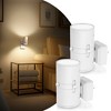 DORESshop 2-Pack 1W Plug-in Motion & Light Sensor Cylinder Night Lights, White Housing, Dimmable Warm 3000K - 2 of 4