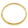 Chisel Stainless Steel Polished Yellow IP-plated Preciosa Crystal 6mm Hinged Bangle - 2 of 4