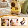TITQWOP Capybara Plush 12" Pool Party Capybara Stuffed Animal Kawaii Duck Floatie & Sunglasses Wearing Cute Capybara Toy, Ultra Soft Hugging Gift - 4 of 4