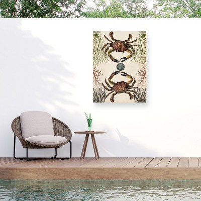 "Antiquarian Menagerie Crab" Outdoor Canvas
