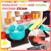 Skirfy 63PCS Kids Kitchen Playset,Play Kitchen Toy with Realistic Lights & Sounds,Pretend Steam, Play Sink & Oven - 4 of 4