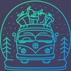 Women's Design By Humans Christmas Van By VEKTORKITA Racerback Tank Top - 2 of 3