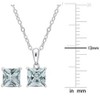 EVERLY JEWELRY | Sterling Silver Created Gemstone and Multiple Gemstones 2-Piece Set of Pendant with Chain and Earrings. - 2 of 3
