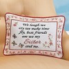 Collections Etc Sister and Me Tapestry Accent Pillow with Removable Cover White - image 2 of 2