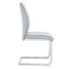 CAVINAS Modern Luxury Simple Arch Chair, PU High Resilience Dining Chair with Crazy Horse Texture and Arched Metal Leg - 4 of 4