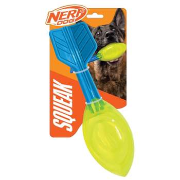 NERF 12" TPR Squeak Vortex Interactive Dog Toy - Green/Blue