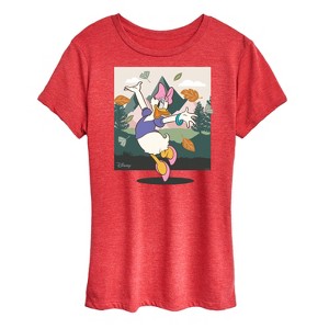 Women's - Disney - Daisy With Leaves Short Sleeve Graphic T-Shirt - 1 of 4