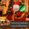 TopComfy Decorative Holiday Scene Props Christmas Decor Inflatable Santa Claus with Sleigh and Reindeer for Yard, Multicolored, 10.64"*6.3"*13.79" - 3 of 4
