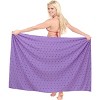LA LEELA Women's Summer Beachwear Sarong Bikini Wraps Swim Cover Up Skirt Wrap Swimwear Swimsuit Beach Coverups for Women One Size Purple,Tree - 2 of 4