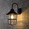 Penber 10" Outdoor Sconce (Set of 2) - PLT4040 - Black - Safavieh - 4 of 4
