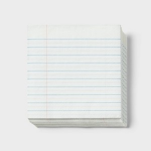 30ct School Notebook Paper Lunch Napkin - Spritz™ - 1 of 3