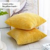 PiccoCasa Soft Corduroy Striped Cushion Decorative Throw Pillowcase 2 Pcs - 3 of 4