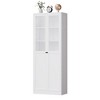 Ridstar 72.05 in. H Freestanding Metal Kitchen Pantry Cabinet with Doors & Shelves for Kitchen-White - 4 of 4