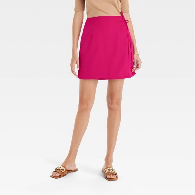 Women's Satin Mini A-Line Skirt - A New Day™
