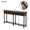XINGHANZHENXUAN Console Table with 2 Drawers & Shelf, Easy Assembly Sofa Table for Living Room & Entryway, Distressed Wood Finish - 2 of 4