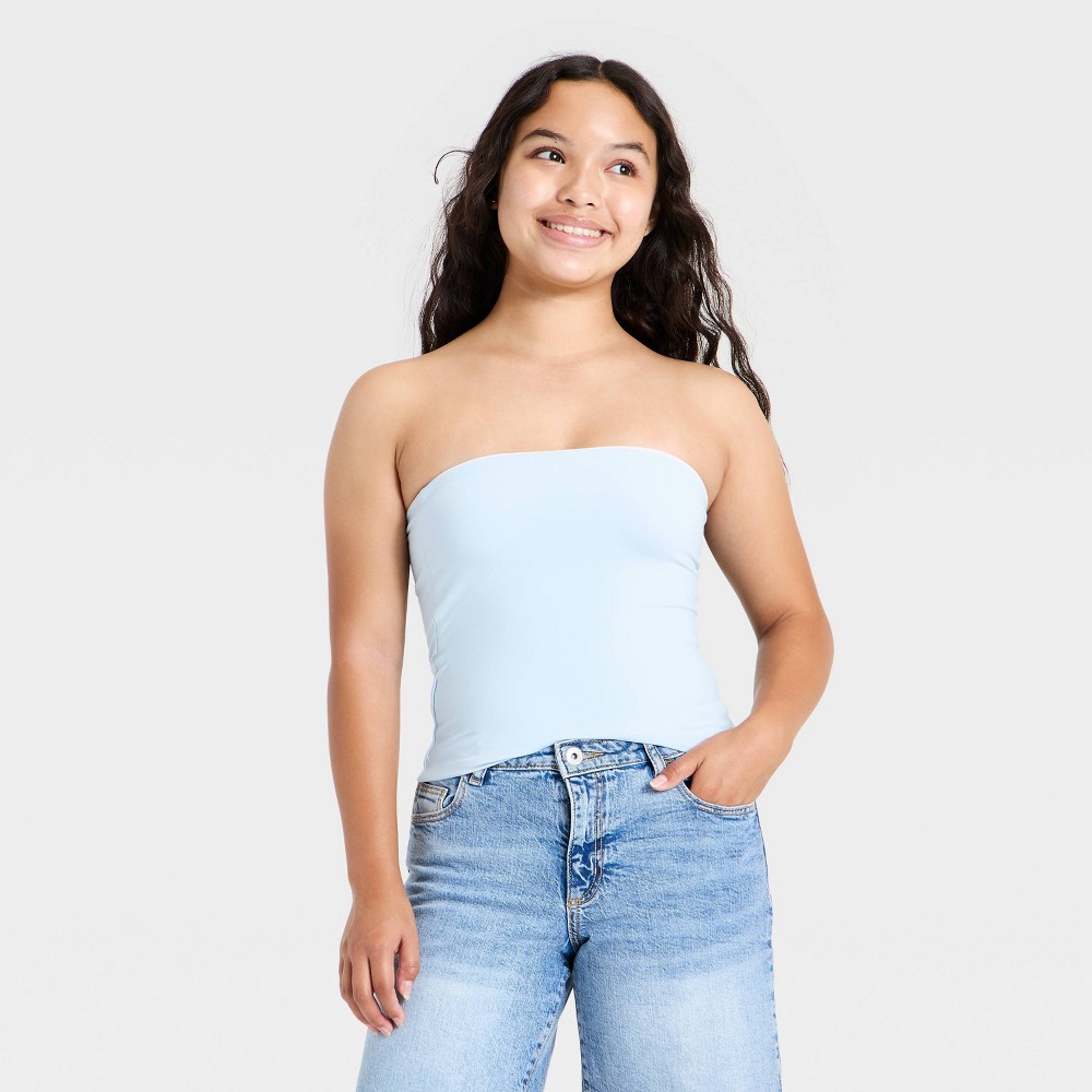 Girls' Super-Soft Reversible Tube Top- art class™ Light Pink/Light Blue XXL