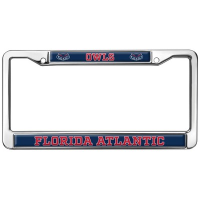 Florida Atlantic Owls Logo Full Size Standard License Plate Metal Frame