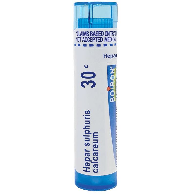 Boiron Hepar Sulphuris Calcareum 30C Homeopathic Single Medicine For Cough, Cold & Flu  -  80 Pellet, 1 of 3