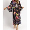 Women's MULTIFLORAL TIE NECK COVERUP MAXI - OLIVACEOUS - 2 of 4