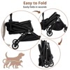 Foldable 4-Wheel Pet Stroller for Dogs & Cats - Lightweight Travel Carrier for Small to Medium Pets, 360° Swivel Front Wheels, Foot Brake - 3 of 4