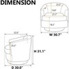Comfy Sofa Swivel Barrel Accent Chairs, Modern Boucle Club Chair 360 Degree Rotation Stable Stainless Steel Base Leisure Armchair for Living Room - 2 of 4