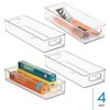 iDesign Plastic Stackable Pantry Bin with Handles - Set of 4 - Clear - 2 of 4