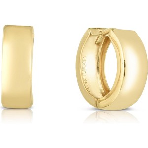 10k Yellow Gold or White Gold 15mm Polished Huggie Earrings - 1 of 4