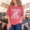 Simply Sage Market Women's I'm Just Here For The Snacks Disco Short Sleeve Garment Dyed Tee - 2 of 4