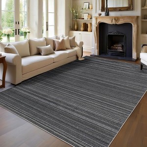 Modern Washable Area Rug for Living Room, Soft Floor Rug with Non Slip Backing, Low Pile Stain Resistant Bedside Carpet for Dorm - 1 of 4
