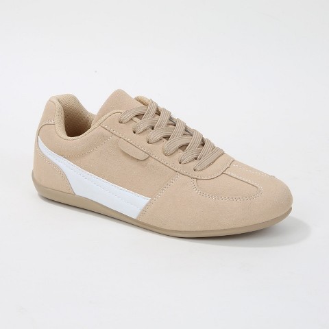 Женские кроссовки BERNESS Women's Luno Contrast Side Panel Retro Sport Sneakers Beige 9