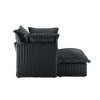Corduroy Armchairs with Ottomans and Slipcovered Deep Seat Chairs, Removable Covers with Large Pillows, 300lb Capacity - 3 of 4