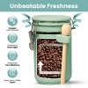 4-Piece Ceramic Kitchen Canisters Set, Airtight Jars with Wooden Spoons Reusable Chalk Labels and Marker for Sugar, Coffee, Flour, Tea - 4 of 4