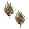 Pine and Ball Ornament Spray (Set of 2) - 3 of 3