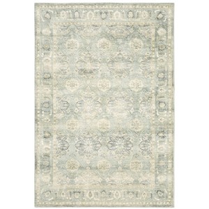 Salina Muted Traditional Rug Silver/Ivory - Captiv8e Designs - 1 of 4